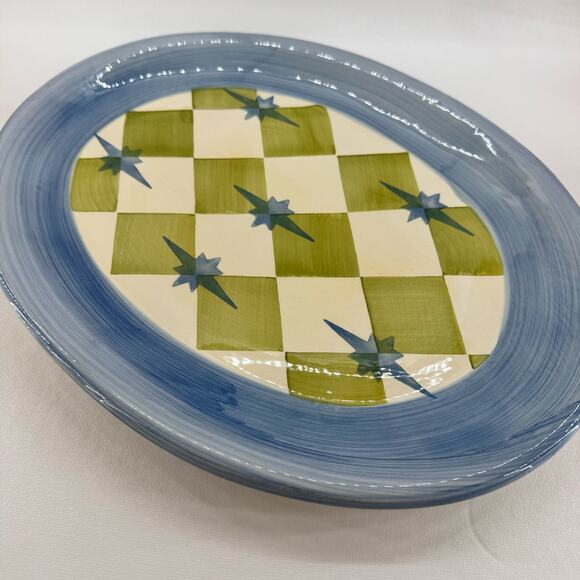 1999 Allegra by POTTERY BARN CHINA 15" Oval Serving Platter - Picture 1 of 5